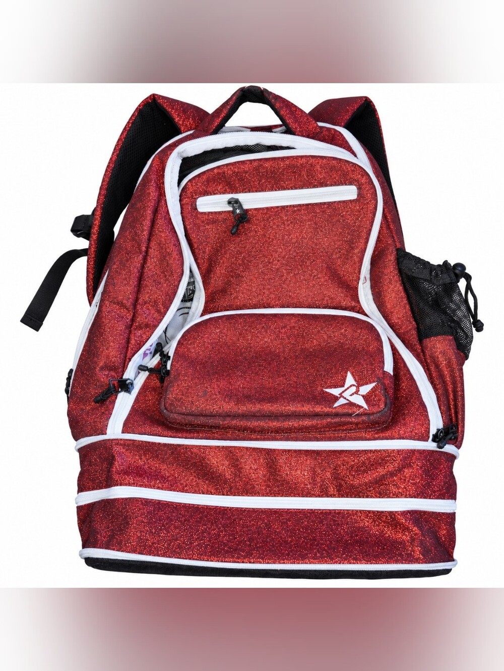 Rebel Athletic DiamondNet Dream Bag Plus Red Glitter Cheer Backpack 17in